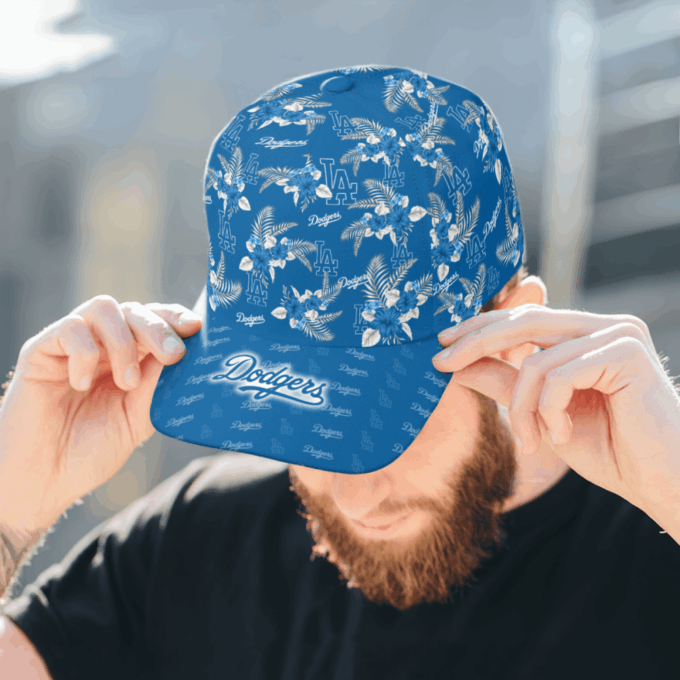 Los Angeles Dodgers Floral Hawaiian Adjustable Baseball Classic Cap Men Hat