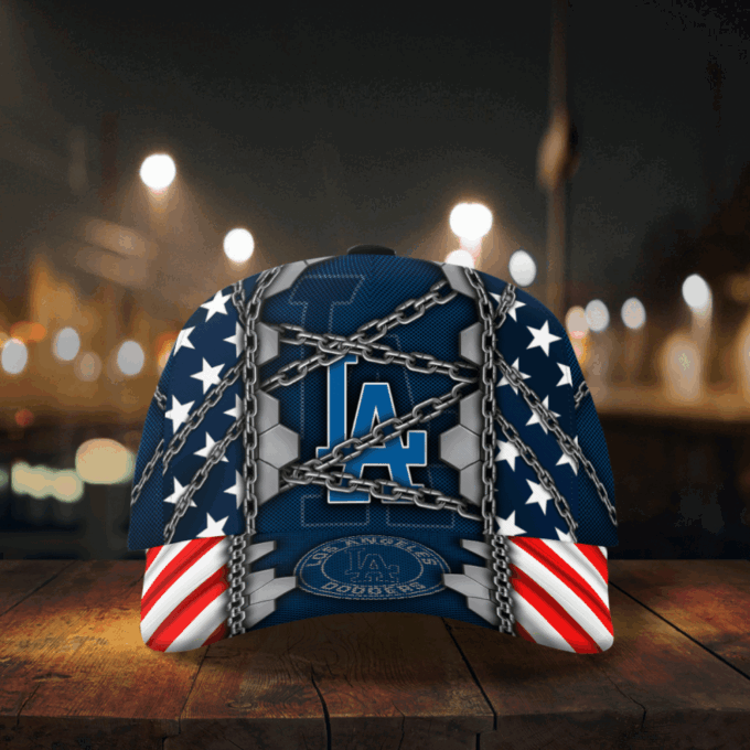 Los Angeles Dodgers Stars & Stripes Chain Printed Baseball Classic Cap Men Hat