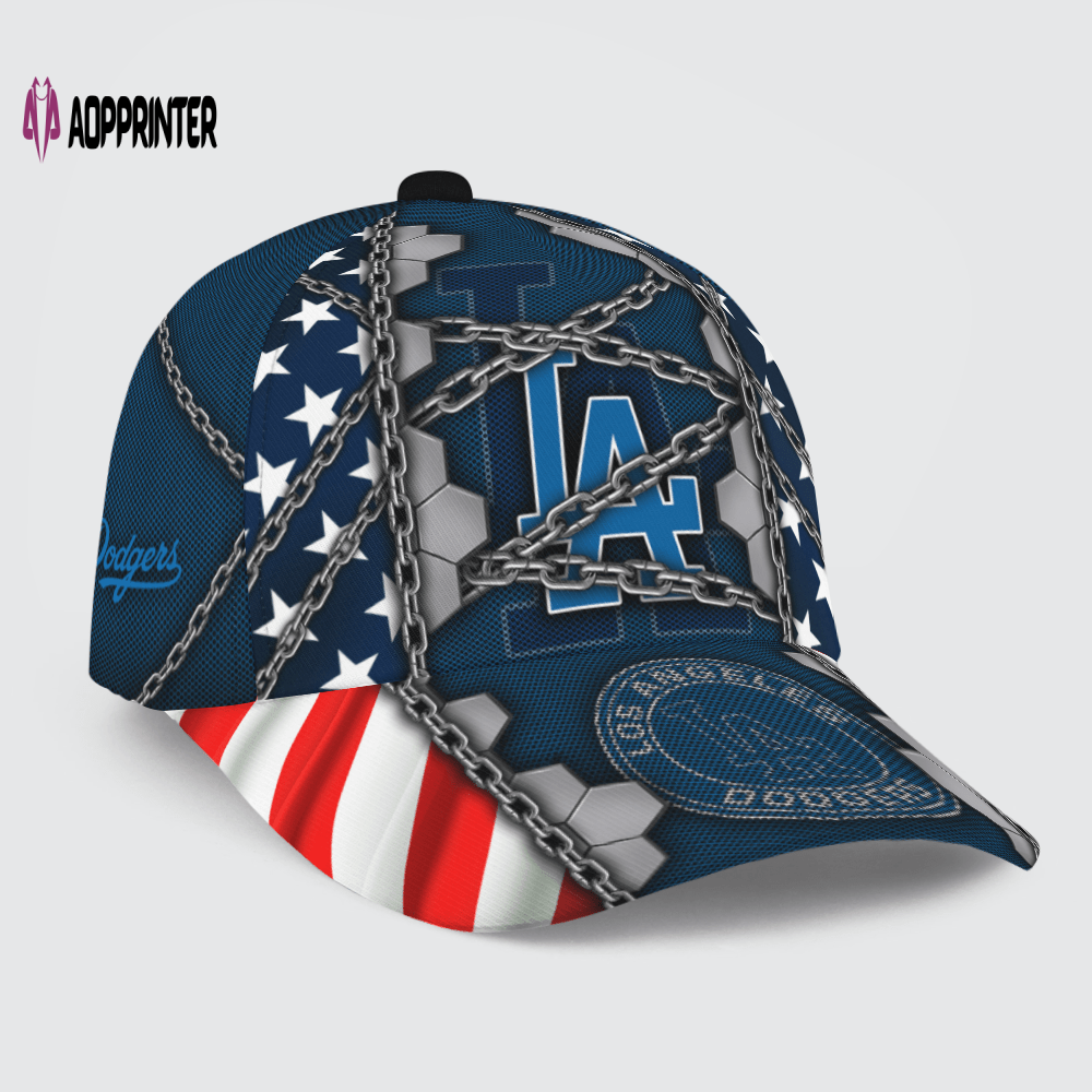 Los Angeles Dodgers Stars & Stripes Chain Printed Baseball Classic Cap Men Hat Los Angeles Dodgers Stars & Stripes Chain Printed Baseball Classic Cap Men Hat