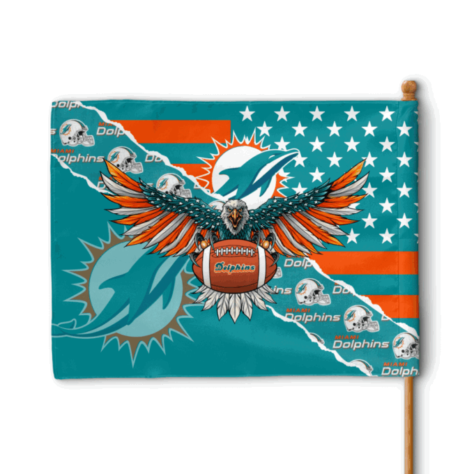 Miami Dolphins American Landscape House Flag