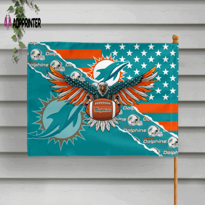 Miami Dolphins American Landscape House Flag