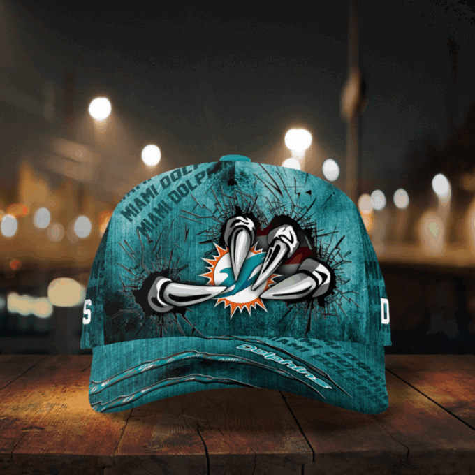 Miami Dolphins Flag 3D Dragon Classic Baseball Classic Baseball Classic Cap Men Hat Men Hat