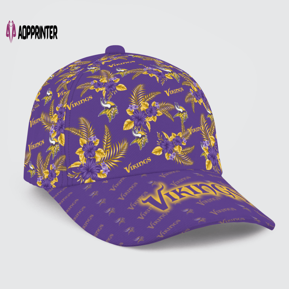 Minnesota Vikings Floral Hawaiian Adjustable Baseball Classic Cap Men Hat Minnesota Vikings Floral Hawaiian Adjustable Baseball Classic Cap Men Hat