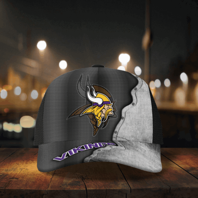 Minnesota Vikings Specialized Metal Texture Baseball Baseball Classic Cap Men Hat