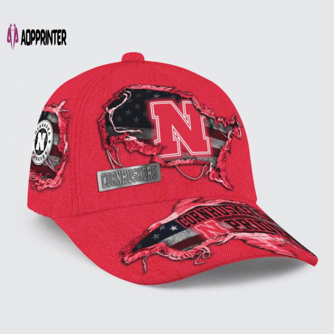 Nebraska Cornhuskers American Flag Classic Baseball Classic Cap Men Hat