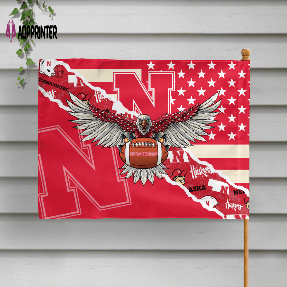 Nebraska Cornhuskers American Landscape House Flag Nebraska Cornhuskers American Landscape House Flag