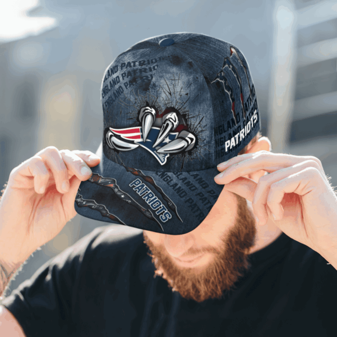 New England Patriots Flag 3D Dragon Classic Baseball Classic Cap Men Hat