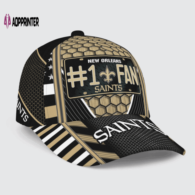 New Orleans Saints #1 Fan All Over Print Baseball Classic Baseball Classic Cap Men Hat Men Hat