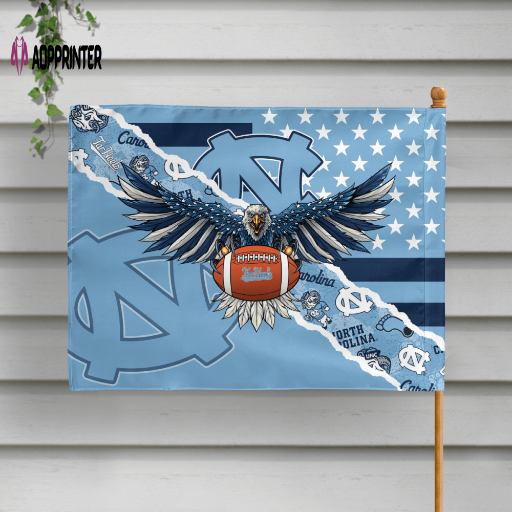 North Carolina Tar Heels American Landscape House Flag North Carolina Tar Heels American Landscape House Flag