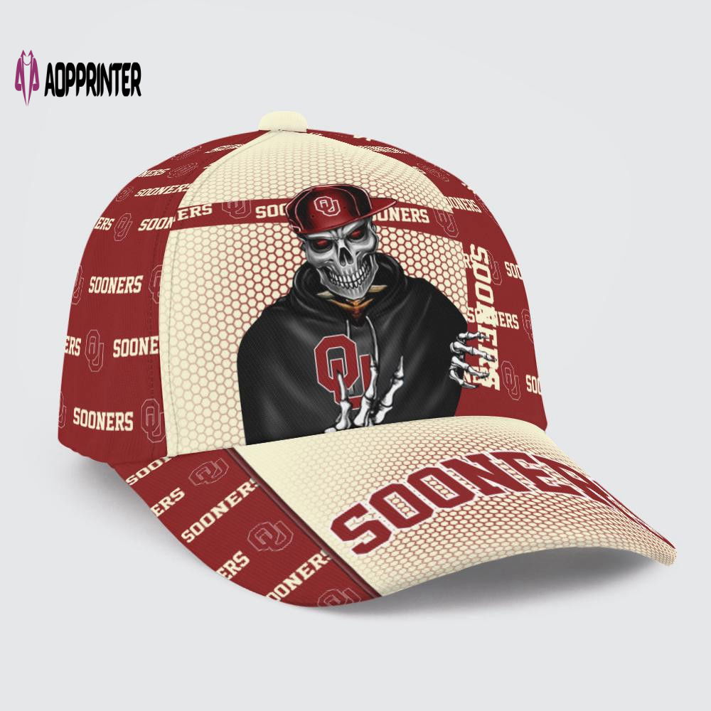 Oklahoma Sooners Skull Team Logo Baseball Classic Cap Men Hat Oklahoma Sooners Skull Team Logo Baseball Classic Cap Men Hat