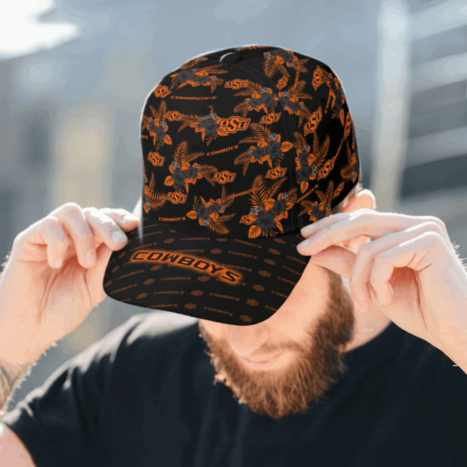Oklahoma State Cowboys Floral Hawaiian Adjustable Baseball Classic Baseball Classic Cap Men Hat Men Hat