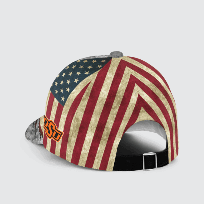 Oklahoma State CowboysVintage American Flag Royalty Baseball Classic Baseball Classic Cap Men Hat Men Hat