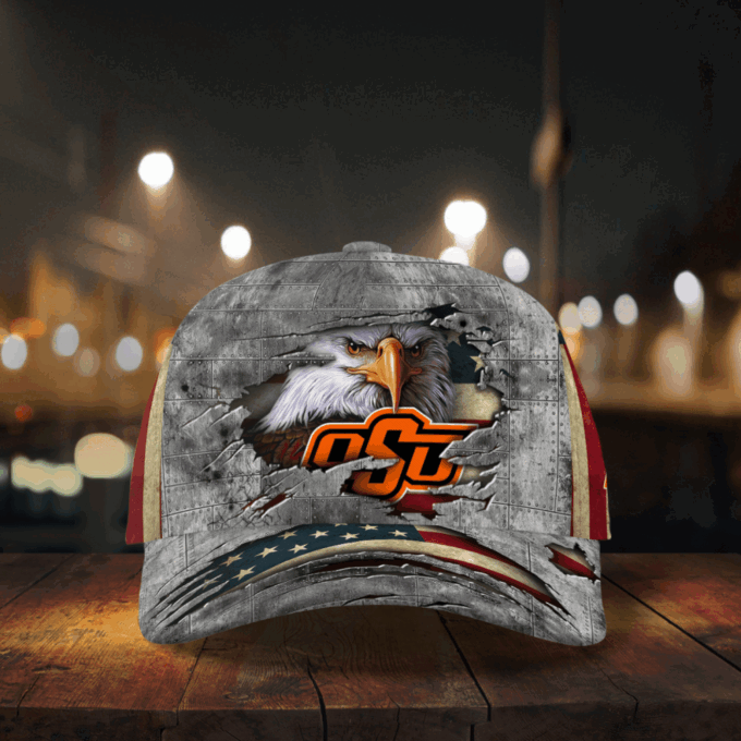 Oklahoma State CowboysVintage American Flag Royalty Baseball Classic Baseball Classic Cap Men Hat Men Hat