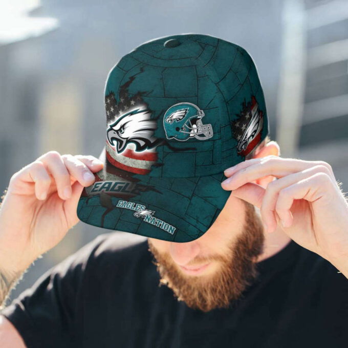 Philadelphia Eagles American Flag Metal Printed Baseball Classic Baseball Classic Cap Men Hat Men Hat