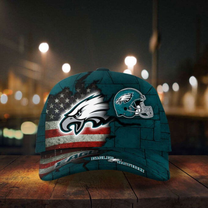 Philadelphia Eagles American Flag Metal Printed Baseball Classic Baseball Classic Cap Men Hat Men Hat
