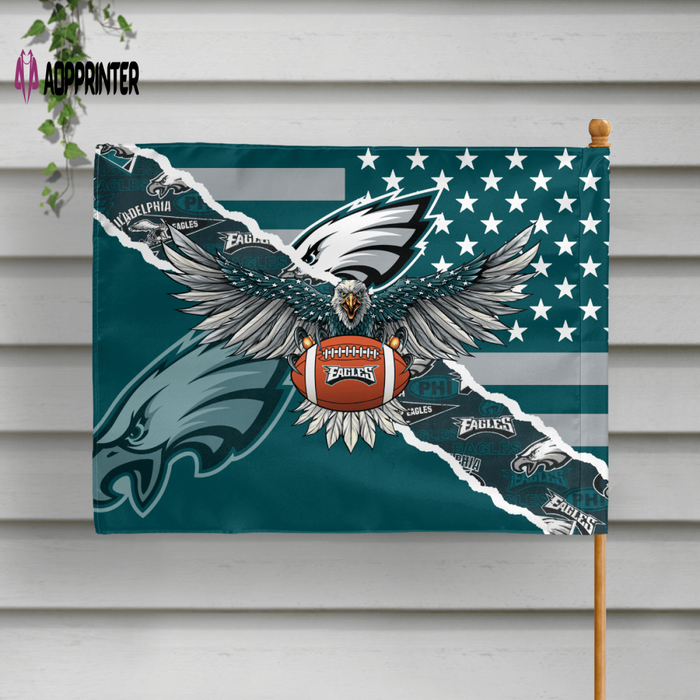 Philadelphia Eagles American Landscape House Flag Philadelphia Eagles American Landscape House Flag