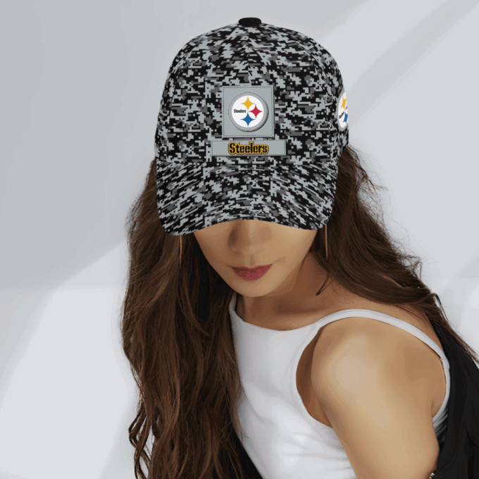 Pittsburgh Steelers Digital Camo AOP Classic Baseball Classic Baseball Classic Cap Men Hat Men Hat