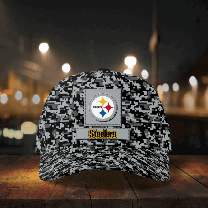 Pittsburgh Steelers Digital Camo AOP Classic Baseball Classic Baseball Classic Cap Men Hat Men Hat