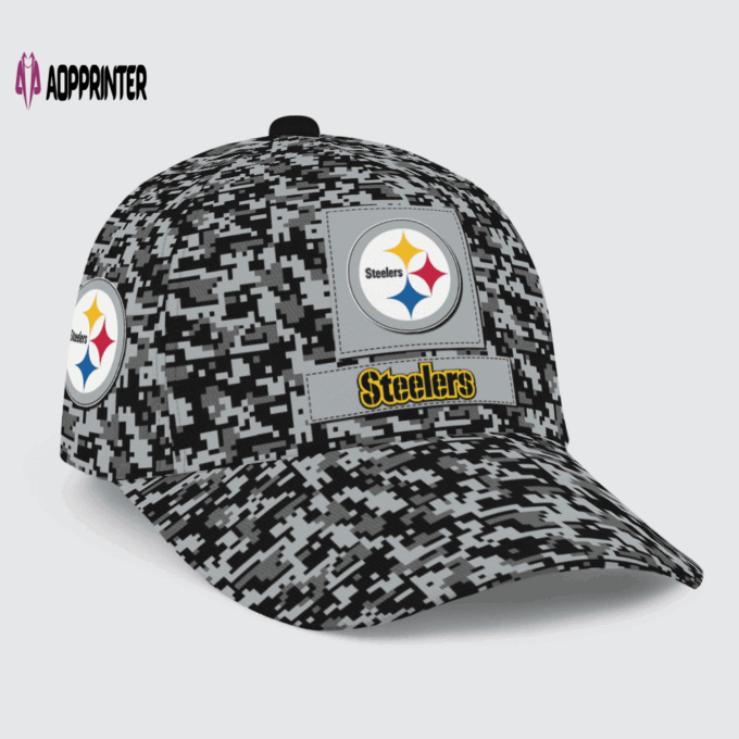 Pittsburgh Steelers Digital Camo AOP Classic Baseball Classic Baseball Classic Cap Men Hat Men Hat