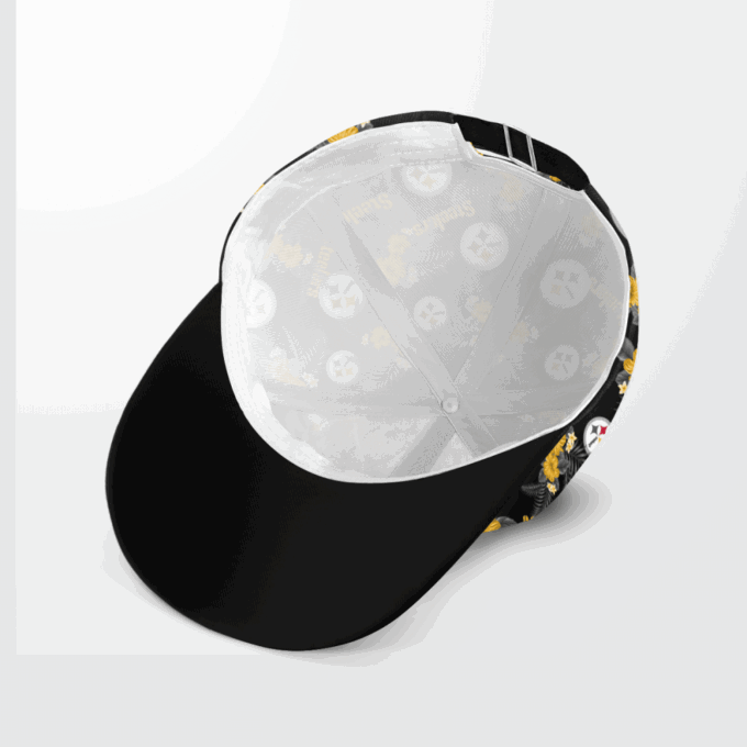 Pittsburgh Steelers Floral Hawaiian Adjustable Baseball Classic Baseball Classic Cap Men Hat Men Hat