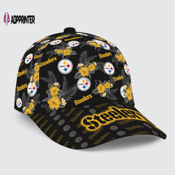 Pittsburgh Steelers Floral Hawaiian Adjustable Baseball Classic Baseball Classic Cap Men Hat Men Hat