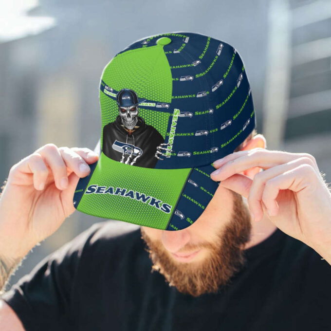 Seattle Seahawks Skull Team Logo Baseball Classic Baseball Classic Cap Men Hat Men Hat