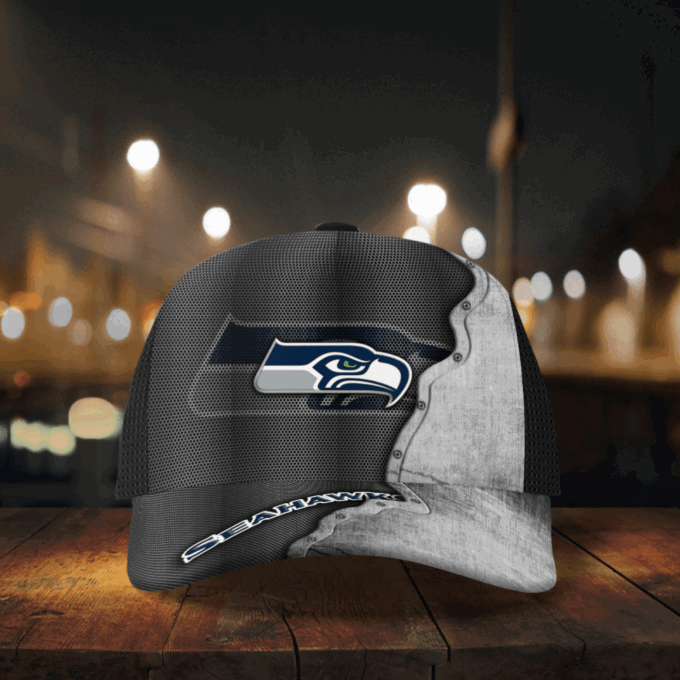 Seattle Seahawks Specialized Metal Texture Baseball Baseball Classic Baseball Classic Cap Men Hat Men Hat