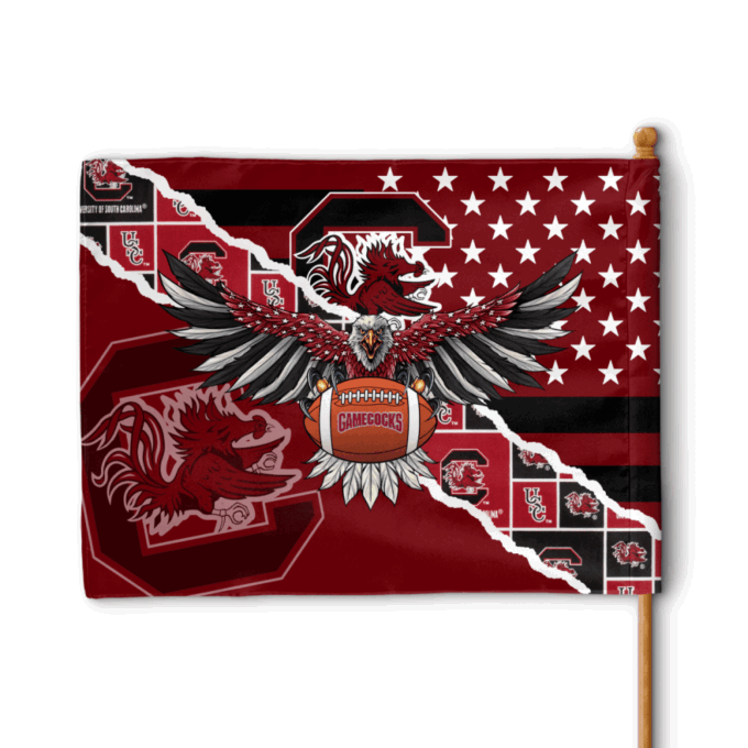 South Carolina Gamecocks American Landscape House Flag