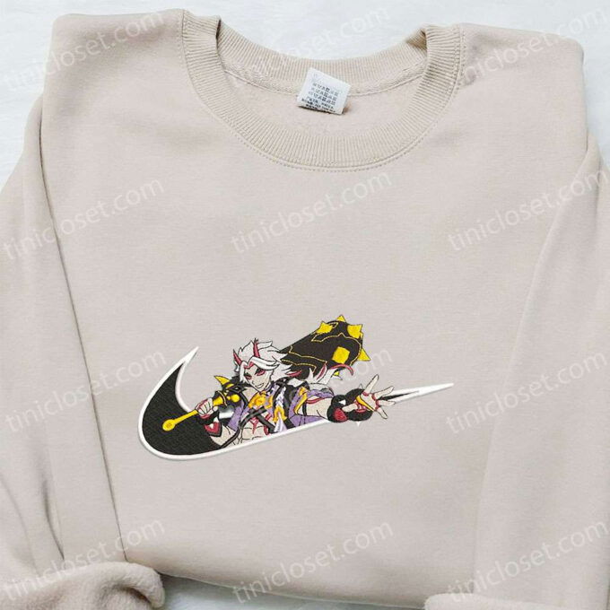 Arataki Itto x Swoosh Game Hoodie: Nike Inspired Embroidered Shirt Perfect Family Gift