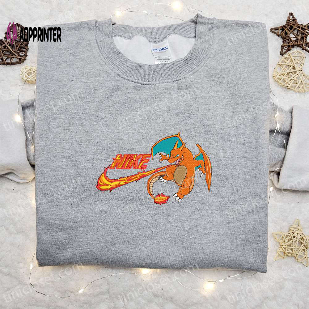 Charizard x Nike Anime Embroidered Hoodie & Pokemon Shirt: Best Family Gift Ideas Charizard x Nike Anime Embroidered Hoodie & Pokemon Shirt: Best Family Gift Ideas
