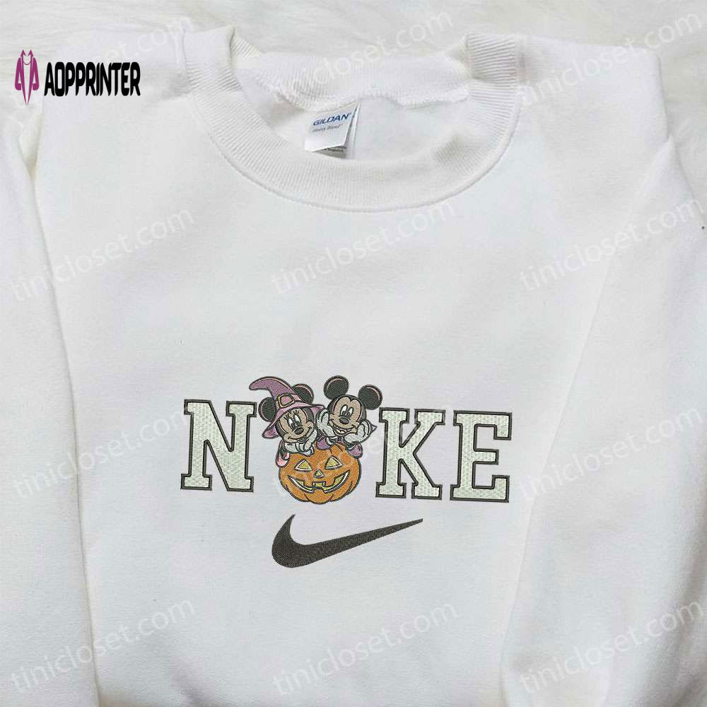 Spooky Disney x Nike Embroidered Shirt Hoodie & Sweatshirt: Halloween Mickey & Minnie Witches Collection Spooky Disney x Nike Embroidered Shirt Hoodie & Sweatshirt: Halloween Mickey & Minnie Witches Collection