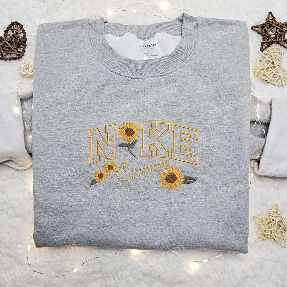 Sunflower x Nike Embroidered Sweatshirt: Best Nike Inspired Gift for Family Sunflower x Nike Embroidered Sweatshirt: Best Nike Inspired Gift for Family
