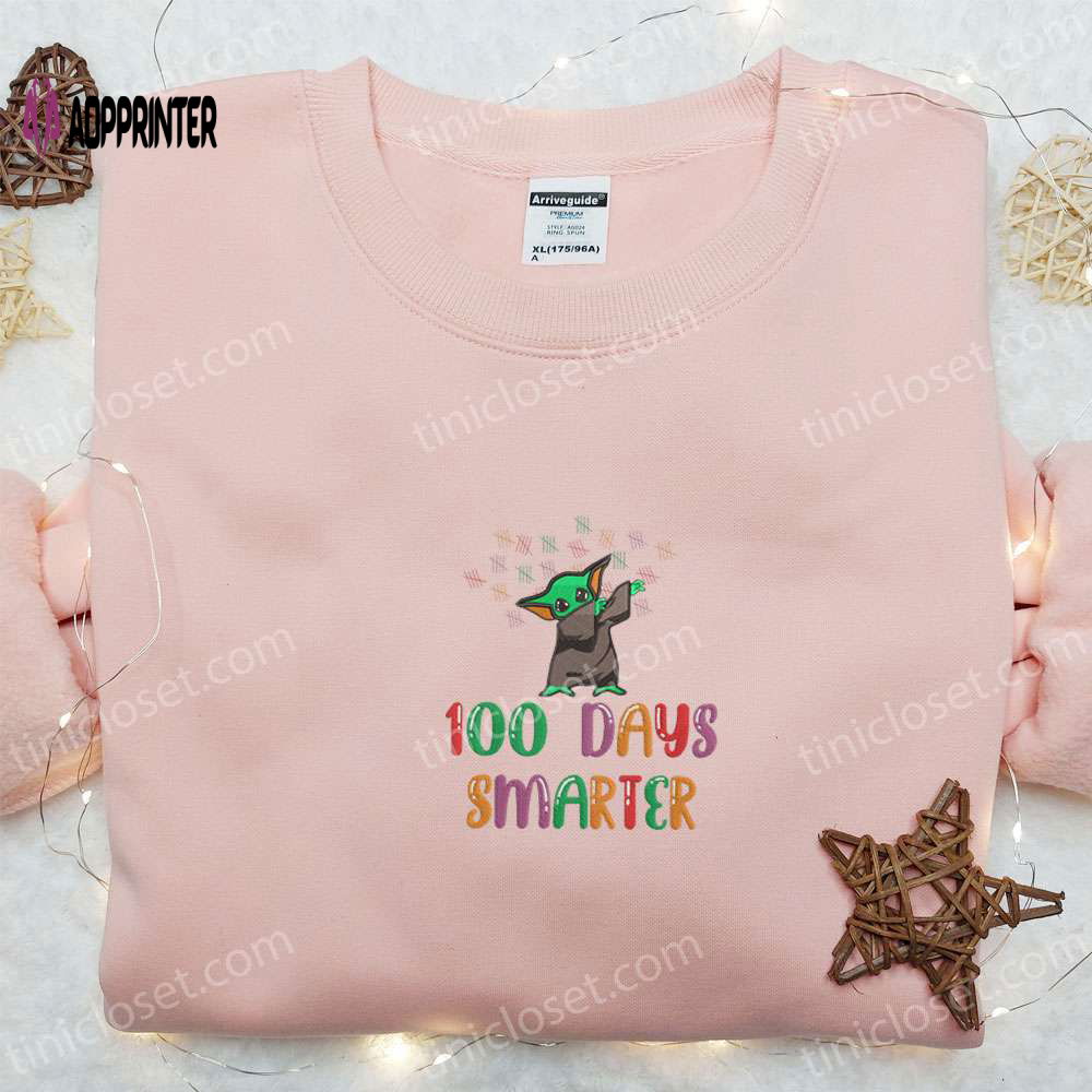 100 Days Smarter Baby Yoda Dabbing Shirt: Back To School Hoodie Perfect Gift Idea 100 Days Smarter Baby Yoda Dabbing Shirt: Back To School Hoodie Perfect Gift Idea