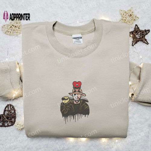 Bad Bunny Jason Voorhees Embroidered Sweatshirt - Celebrity Hoodie Halloween Shirt