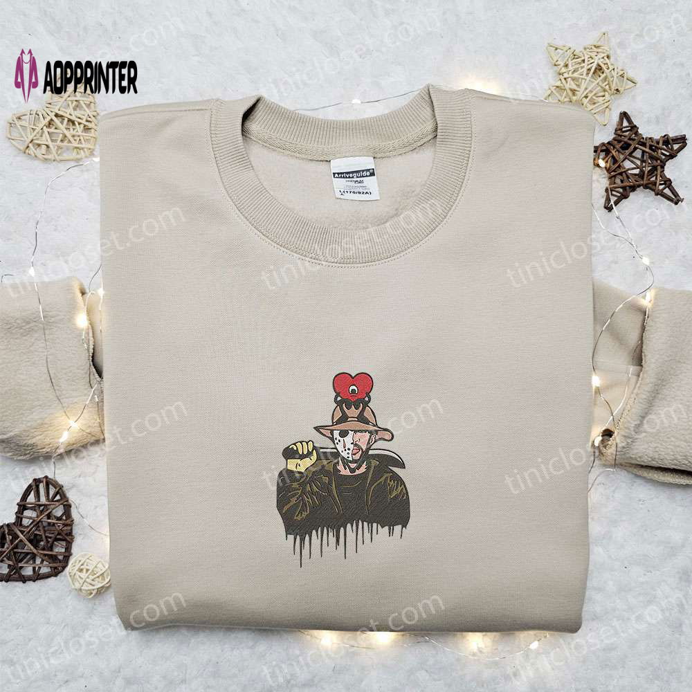 Bad Bunny Jason Voorhees Embroidered Sweatshirt – Celebrity Hoodie Halloween Shirt Bad Bunny Jason Voorhees Embroidered Sweatshirt – Celebrity Hoodie Halloween Shirt