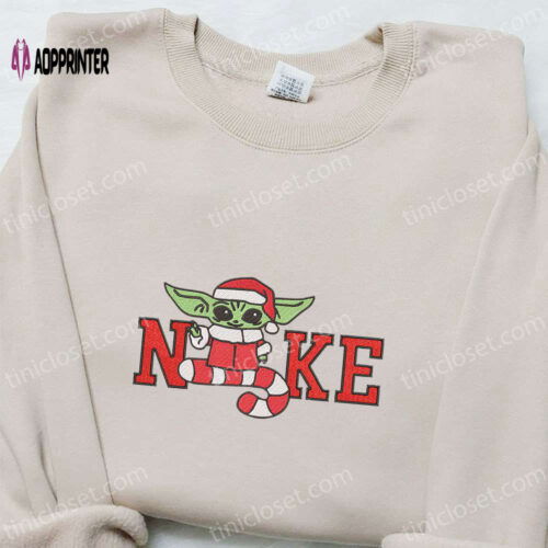 Bad Yoda Santa Claus x Nike Embroidered Sweatshirt - Movie Christmas Shirt Best Gift Ideas