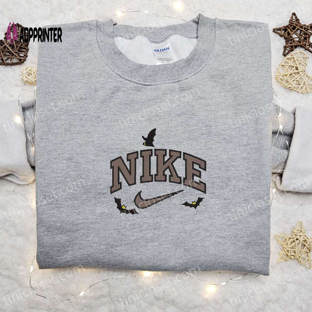 Bats x Nike Halloween Embroidered Shirt: Spooktacular Nike Inspired Gift Ideas Bats x Nike Halloween Embroidered Shirt: Spooktacular Nike Inspired Gift Ideas