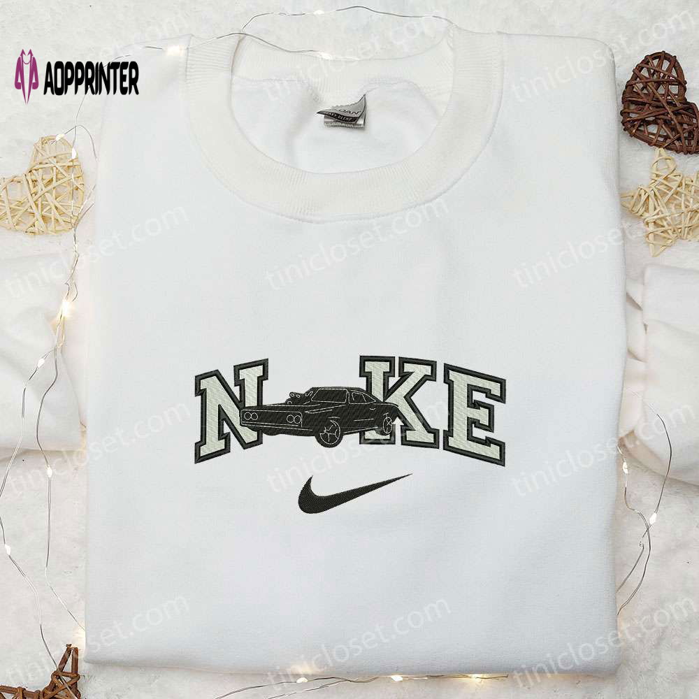 Nike Inspired Black Car Embroidered Shirt & Transportation Hoodie: Unique Gift Idea Nike Inspired Black Car Embroidered Shirt & Transportation Hoodie: Unique Gift Idea