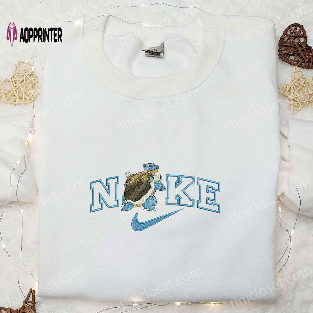 Blastoise x Nike Embroidered Shirt Anime Hoodie & Sweatshirt: Perfect Pokemon Fashion Blastoise x Nike Embroidered Shirt Anime Hoodie & Sweatshirt: Perfect Pokemon Fashion