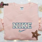 Blue Line Nike Logo Embroidered Shirt & Hoodie: Best Family Gift Ideas