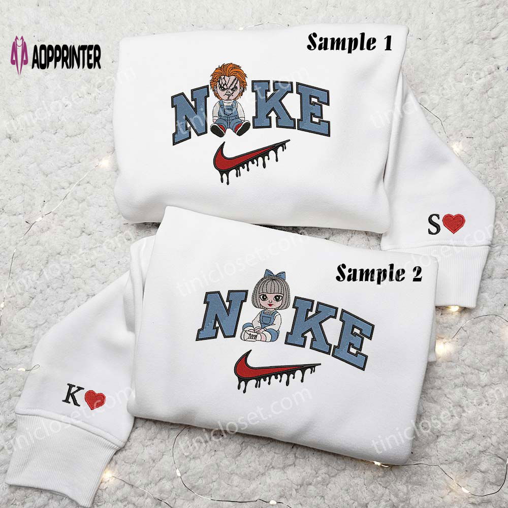 Chucky and Tiffany Embroidered Couples Shirts: Spooky and Stylish Matching Outfits Chucky and Tiffany Embroidered Couples Shirts: Spooky and Stylish Matching Outfits