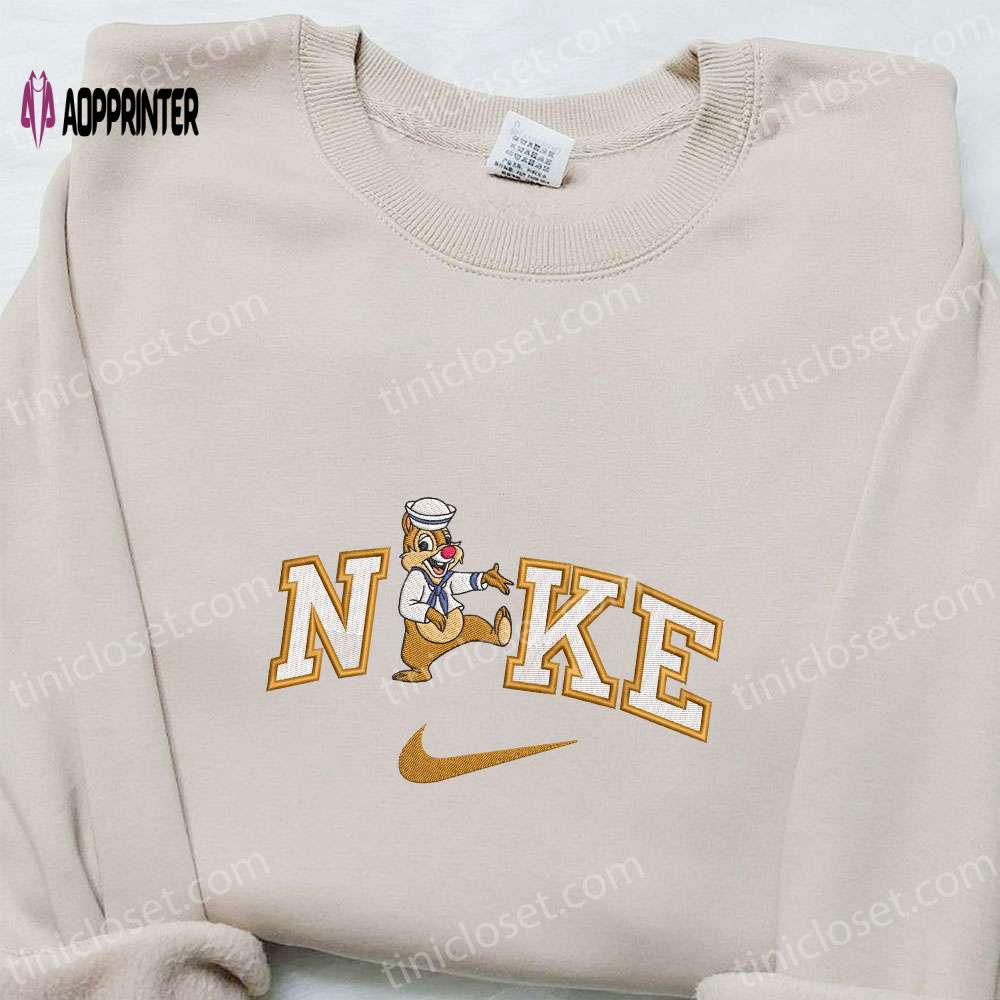 Dale Cruise x Nike Embroidered Shirt: Chip And Dale Cartoon Design Inspired Hoodie Dale Cruise x Nike Embroidered Shirt: Chip And Dale Cartoon Design Inspired Hoodie