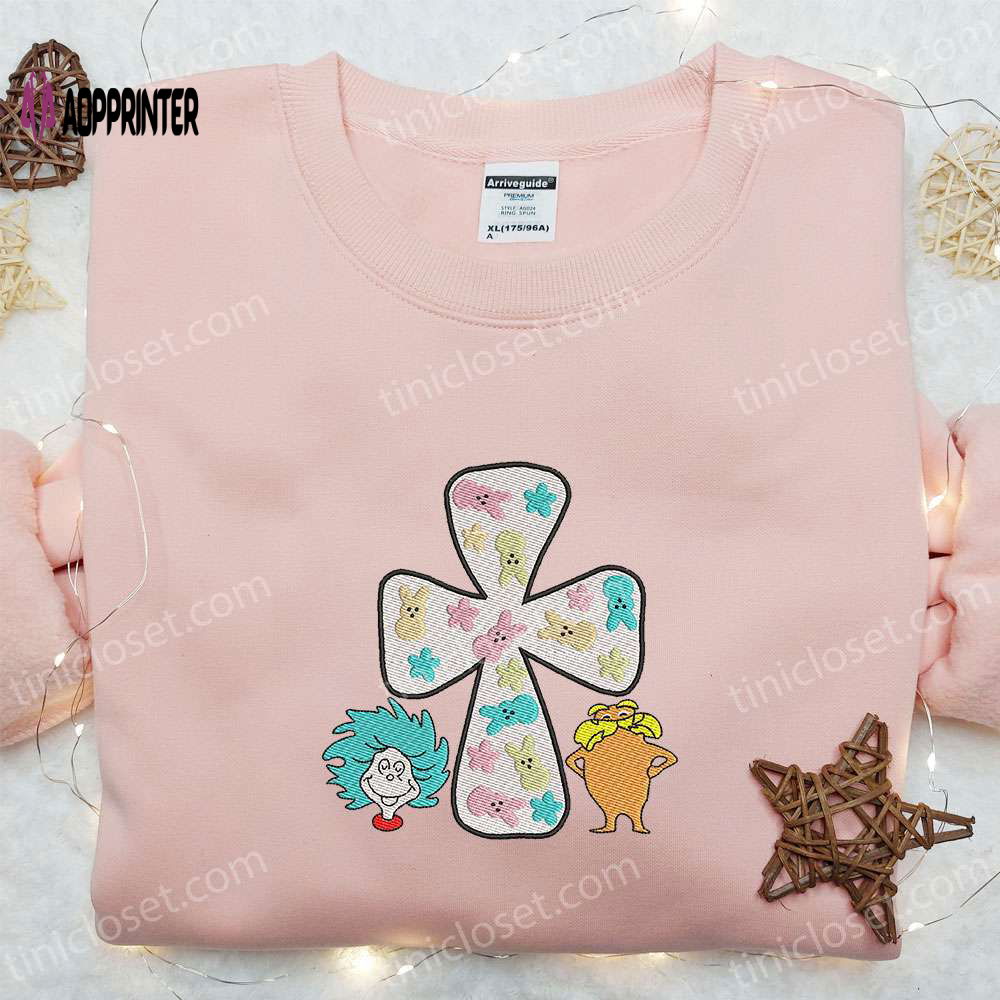 Dr Seuss Easter Cross Embroidered Shirt & Thanksgiving Hoodie: Best Gift Idea Dr Seuss Easter Cross Embroidered Shirt & Thanksgiving Hoodie: Best Gift Idea