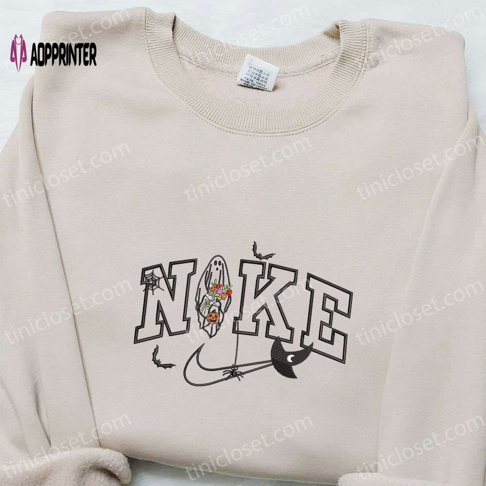 Ghost Flower Pumpkin x Nike Embroidered Shirt: Halloween Sweatshirt & Hoodie Ghost Flower Pumpkin x Nike Embroidered Shirt: Halloween Sweatshirt & Hoodie