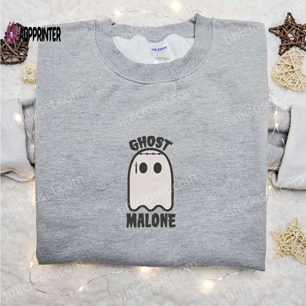 Spooky & Stylish: Ghost Malone Embroidered Sweatshirt – Perfect Halloween Gift! Spooky & Stylish: Ghost Malone Embroidered Sweatshirt – Perfect Halloween Gift!