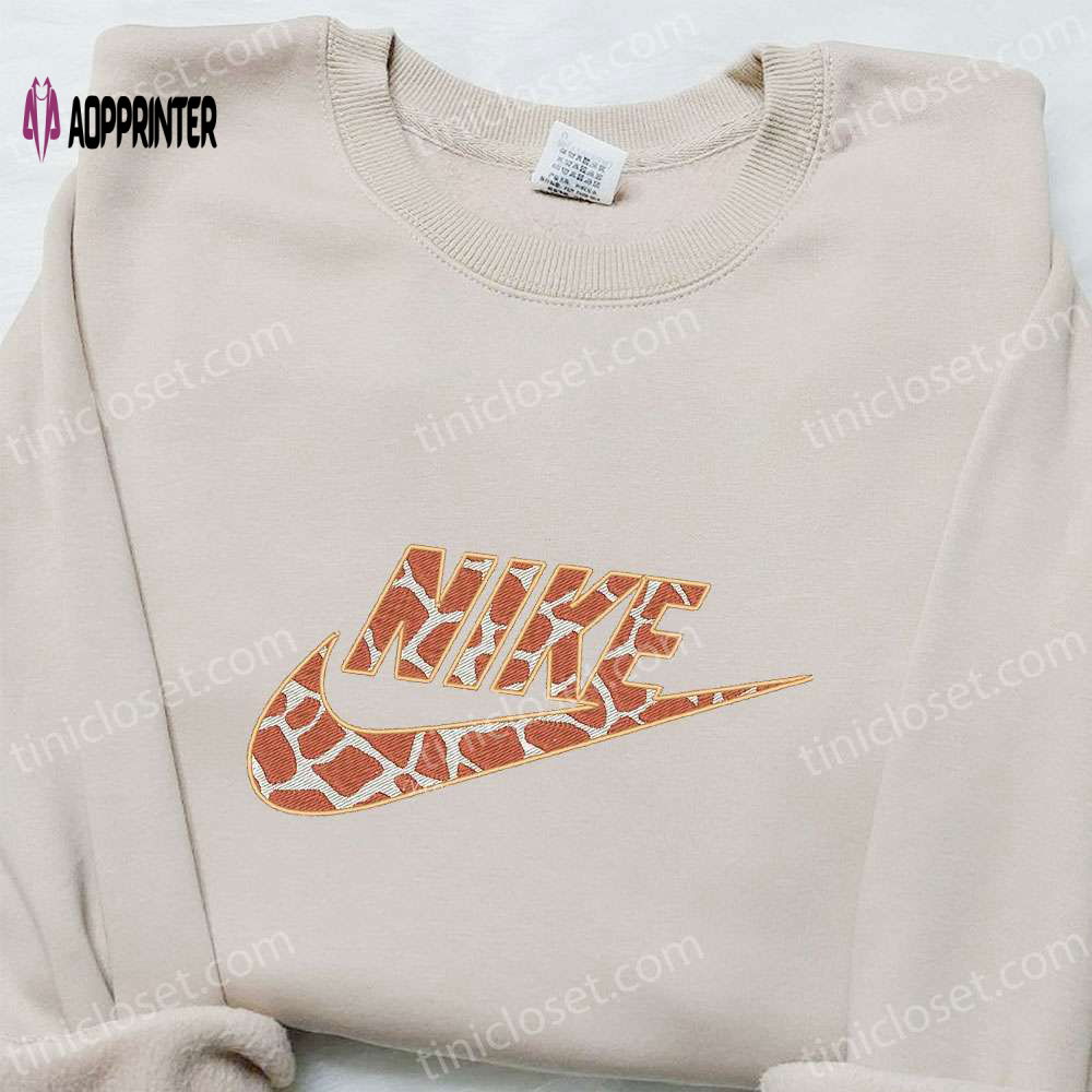 Giraffe Pattern x Nike Embroidered Sweatshirt – Custom Shirt Perfect Family Gift Giraffe Pattern x Nike Embroidered Sweatshirt – Custom Shirt Perfect Family Gift