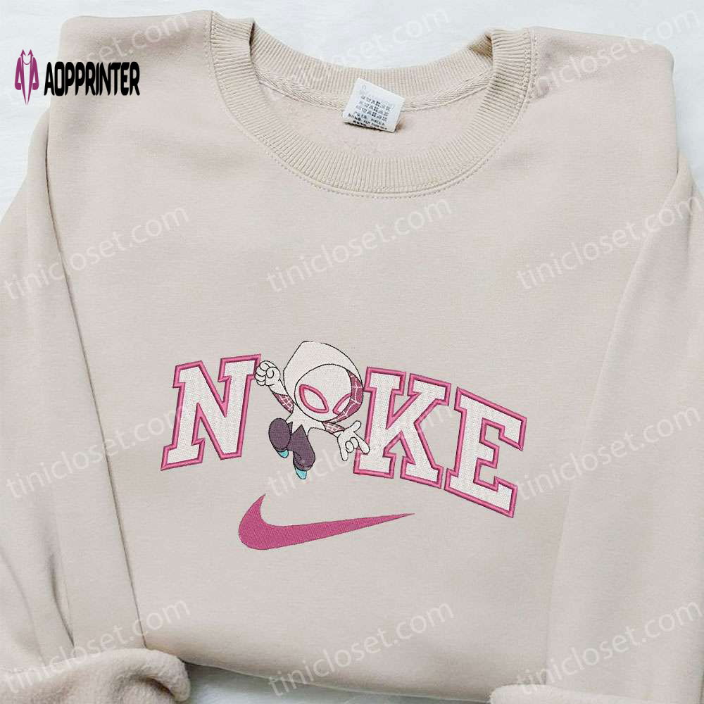 Gwen x Nike Movie Embroidered Sweatshirt & Marvel Comics T-shirt – Best Family Gift Ideas Gwen x Nike Movie Embroidered Sweatshirt & Marvel Comics T-shirt – Best Family Gift Ideas