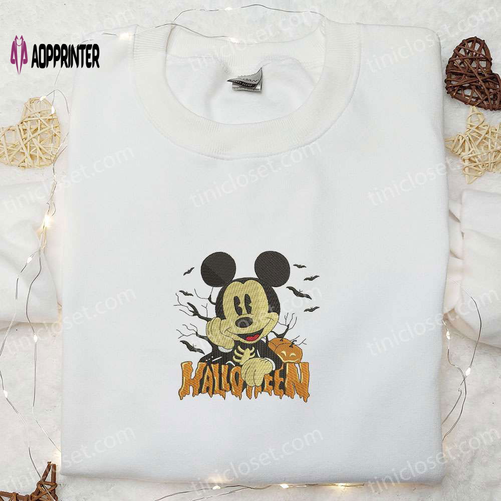 Halloween Mickey Embroidered Hoodie: Spooky Disney Sweatshirt for an Adorable Halloween Look! Halloween Mickey Embroidered Hoodie: Spooky Disney Sweatshirt for an Adorable Halloween Look!