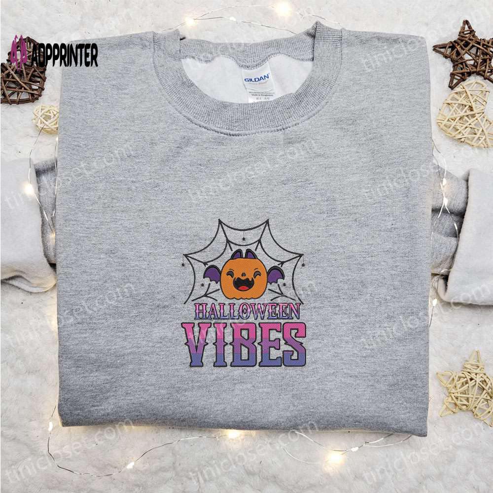 Halloween Vibes Pumpkin Embroidered Sweatshirt & Hoodie: Best Gift Ideas Halloween Vibes Pumpkin Embroidered Sweatshirt & Hoodie: Best Gift Ideas