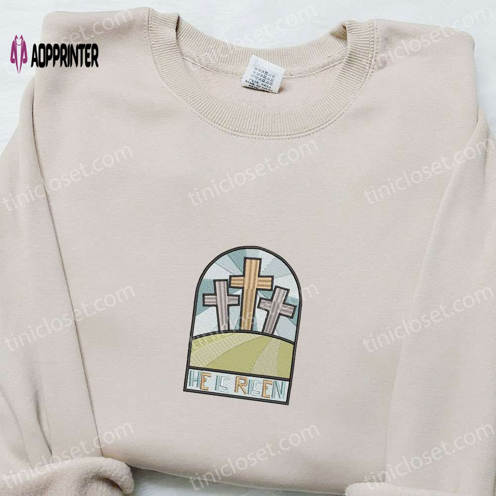 He Is Risen Tomb Embroidered Shirt & Thanksgiving Hoodie: Best Holiday Gift Ideas He Is Risen Tomb Embroidered Shirt & Thanksgiving Hoodie: Best Holiday Gift Ideas